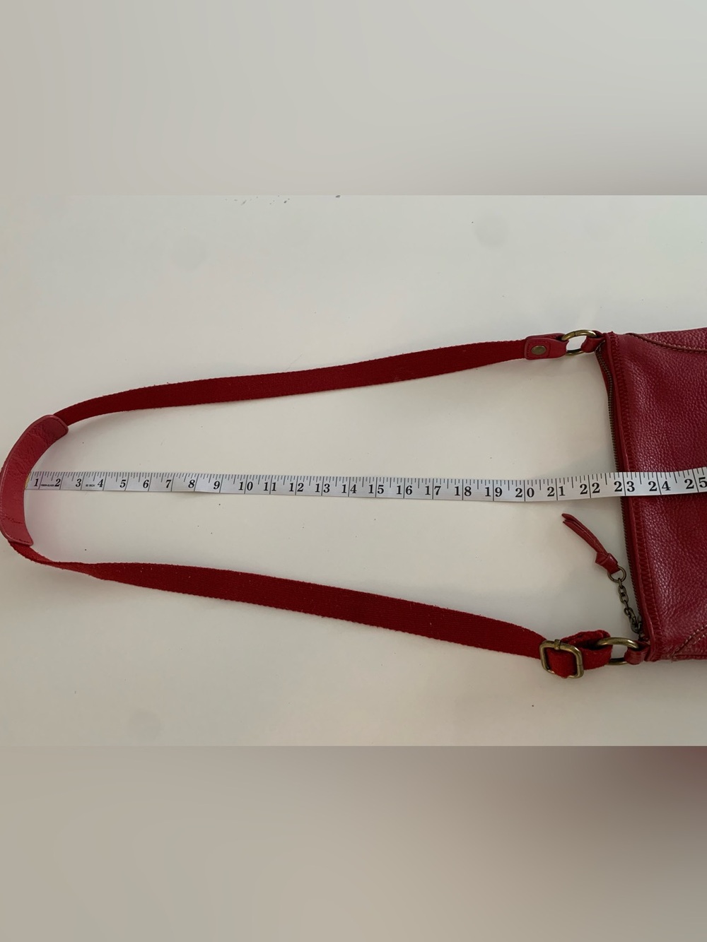 The Sak Lucia Red Leather Crossbody Shoulder Bag - Picture 13 of 16